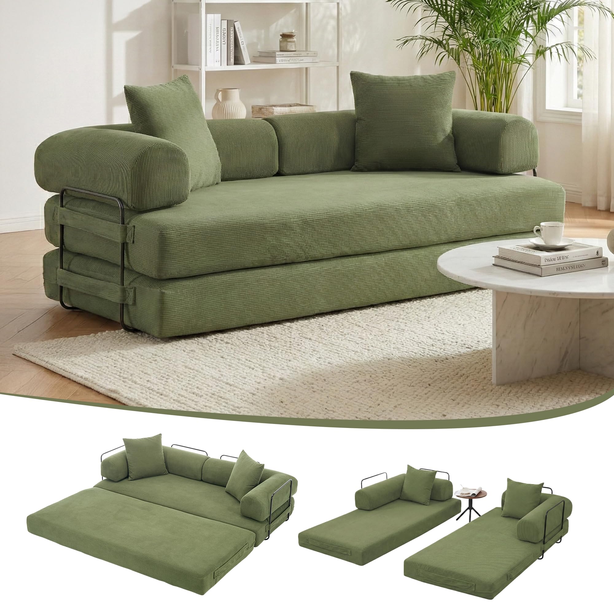 NEIGHBORHOOD FOLDING SOFA . PA 新品未開封 Amazon.com: MAKIAAP 78.5'' Convertible Folding Sofa Bed, 5-in-1
