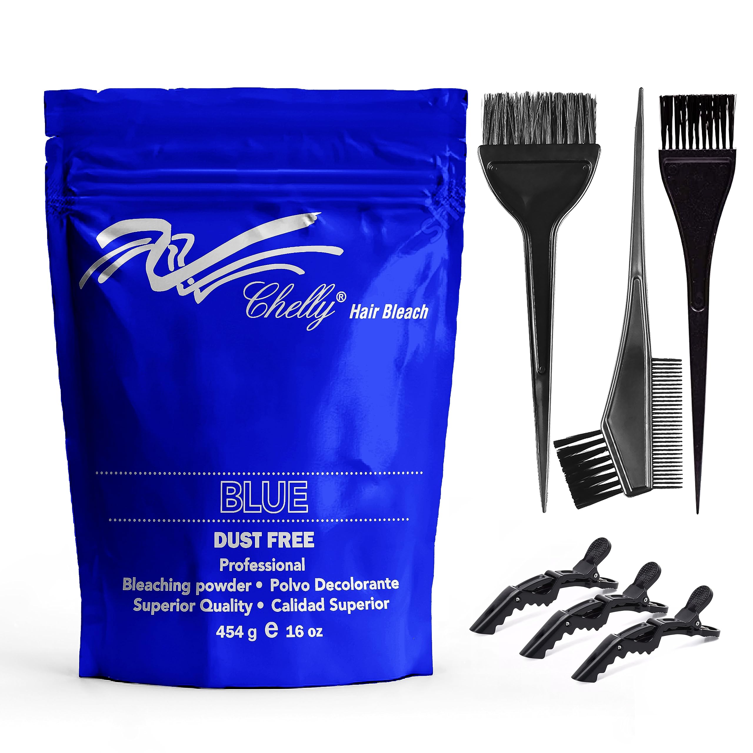 CHELLYCosmetics Precision Decolorizing Powder BLUE: Achieve Stunning Hair Transformations with Confidence - Dust Free | 454g (16oz)