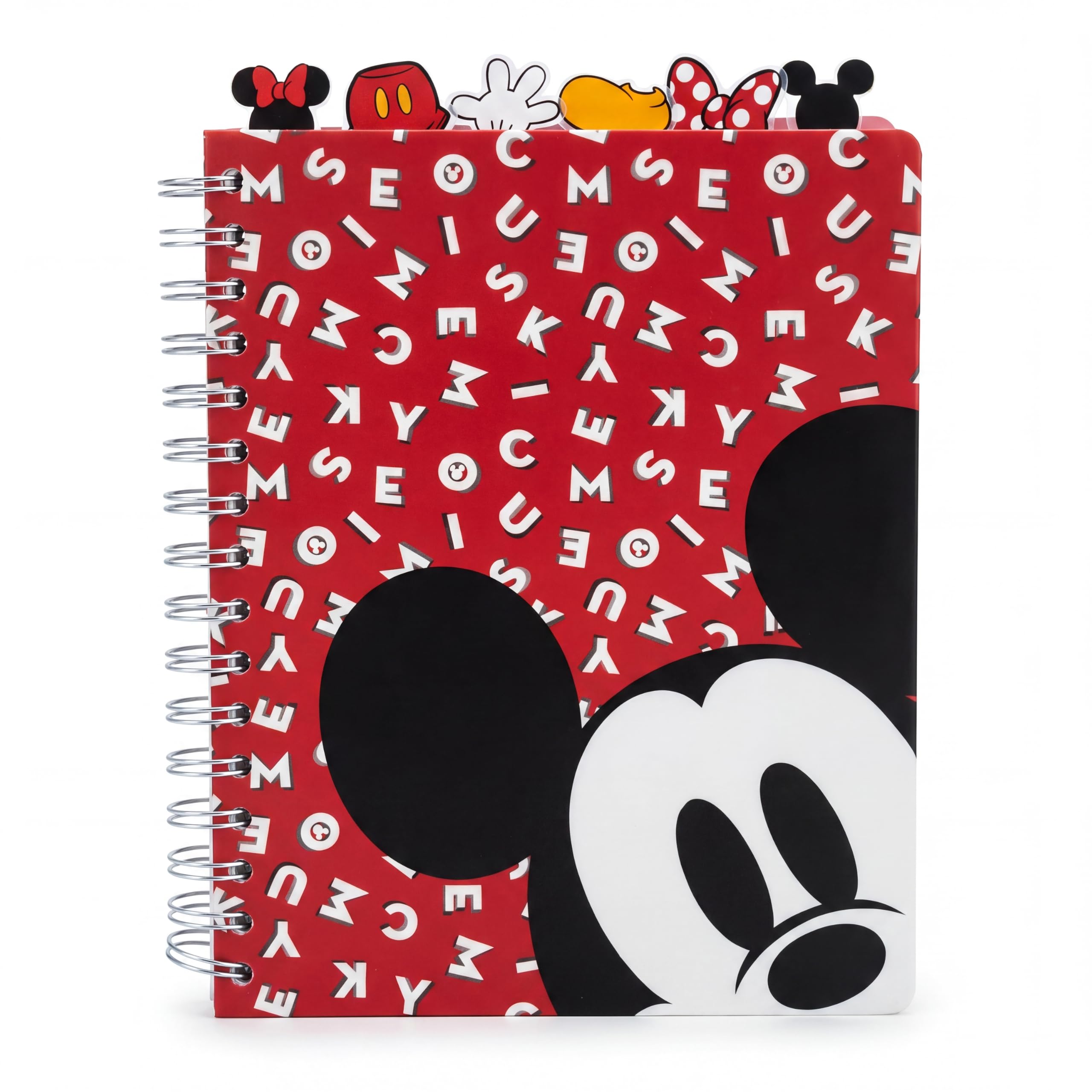 Innovative Designs Disney dziennik Myszki Minnie i Myszki Miki, spirala oprawiona, 144 strony w linie, 20 x 18 cm, czerwony