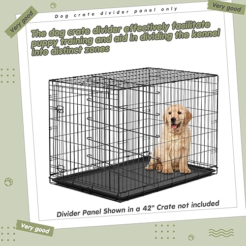 Miniatura 4 de Tandefio Paquete de 2 paneles divisores de jaulas para perros de 36 pulgadas, divisor ajustable de metal para perreras para perros grandes, medianos