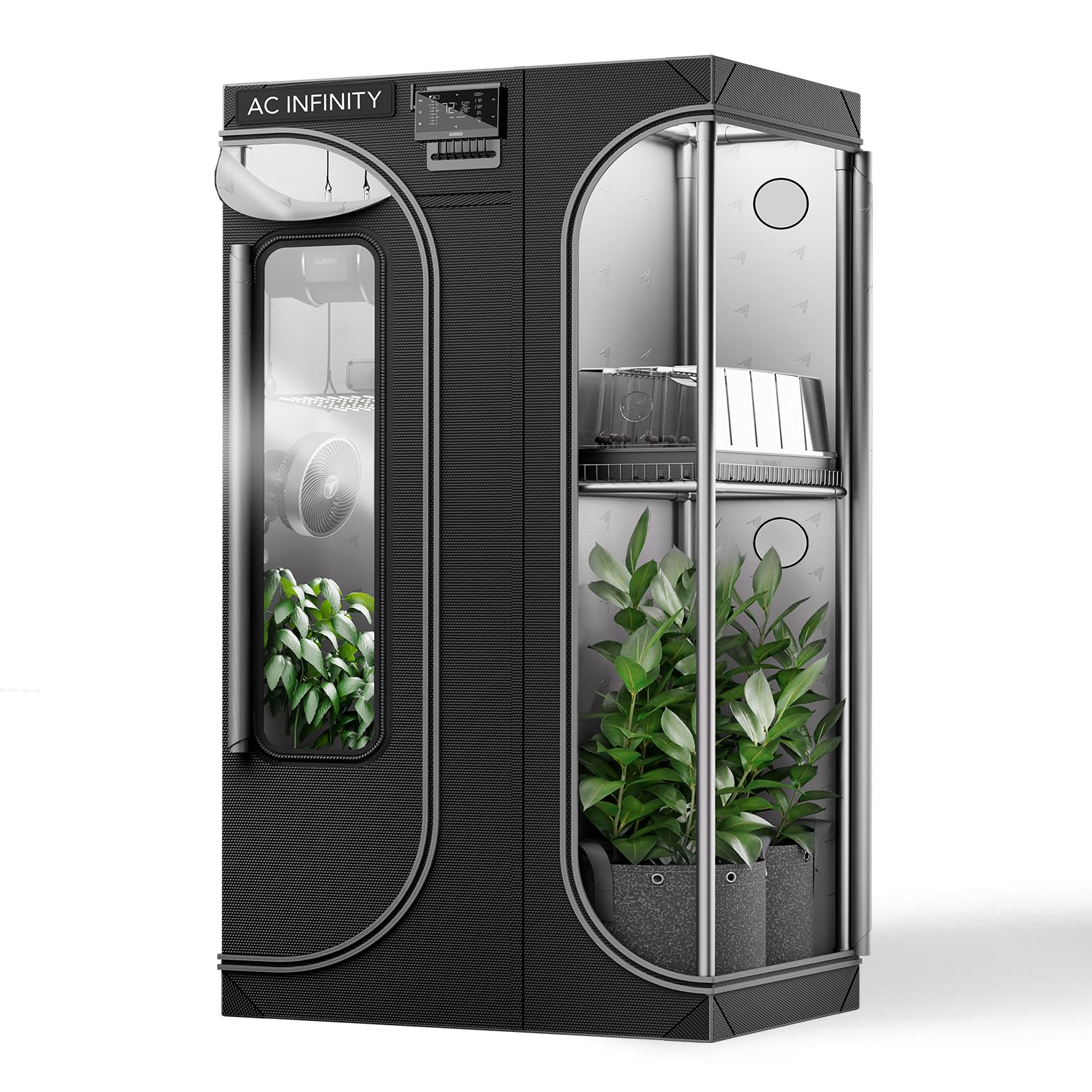 AC Infinity CLOUDLAB 632D 2-IN-1 Advance Grow Tent 3x2 Thickest 1 Poles 2000D Mylar Canvas Lab-Tested Highest Reflectivity