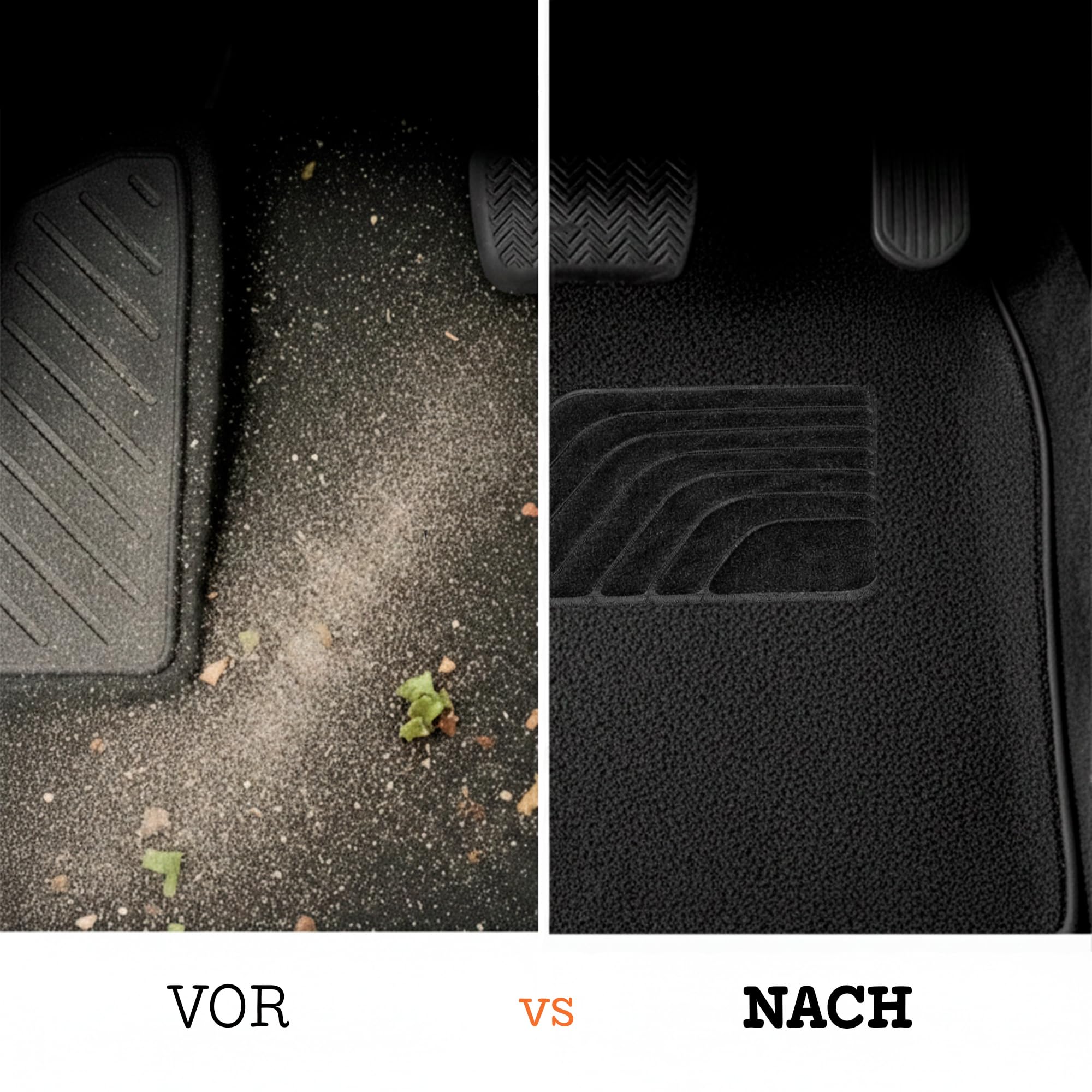Universal-Auto matten, 4er-Pack (2 automatten vorne + 2 hinten), Teppichmatten für den Boden, rutschfeste Matten, leicht zu reinigen, Autozubehör für den Innenraum