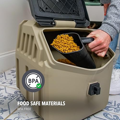 Miniatura 6 de GUNNER Contenedor de almacenamiento de comida para perros de 30 libras, contenedor impermeable y hermético para alimentos para mascotas, contenedor