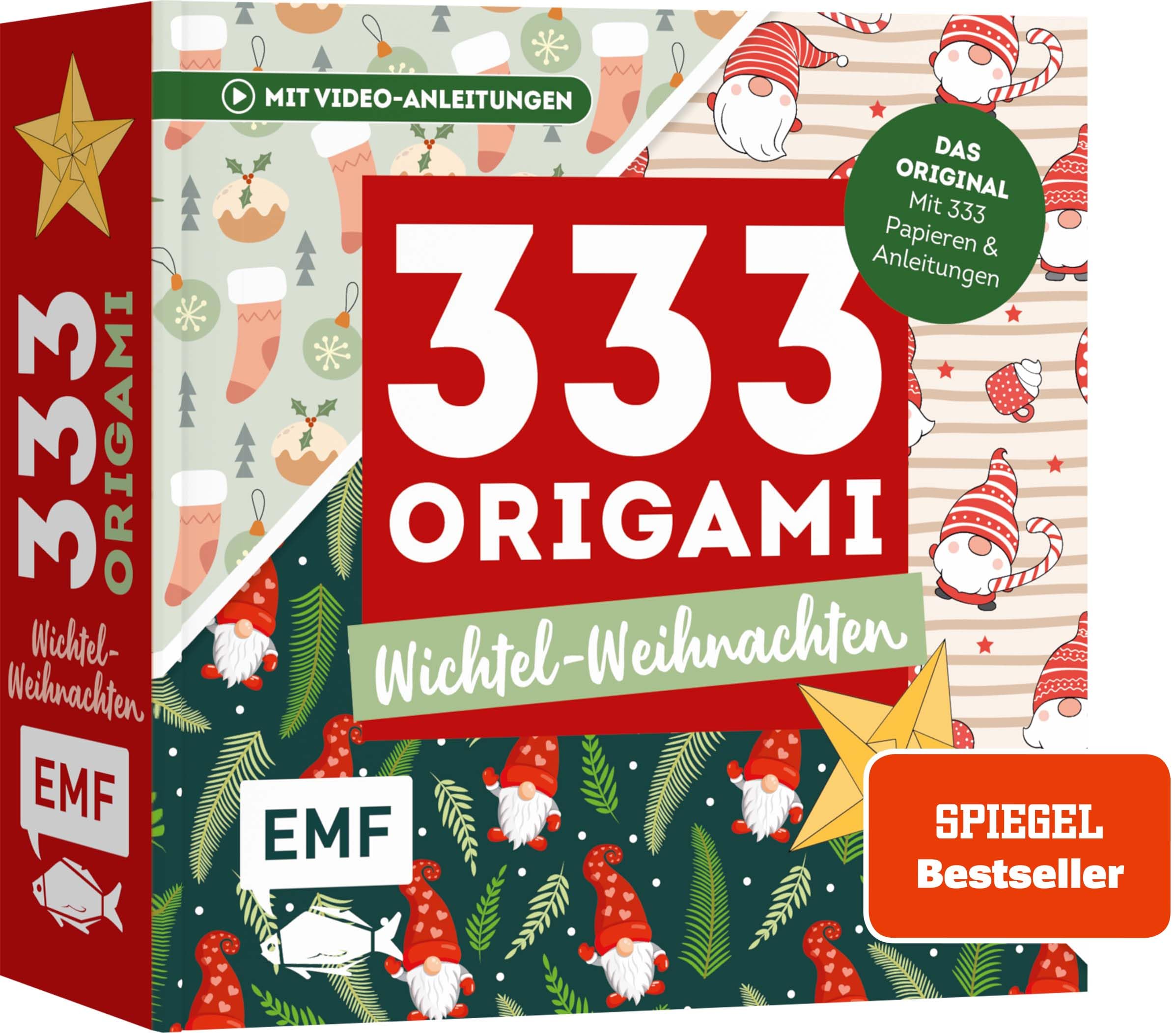 333 Origami - Wichtel-Weihnachten: Niedliche Papiere falten für die Weihnachtszeit
