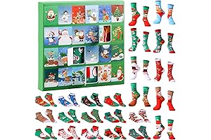 24 Pairs Christmas Sock Advent Calendar For Men