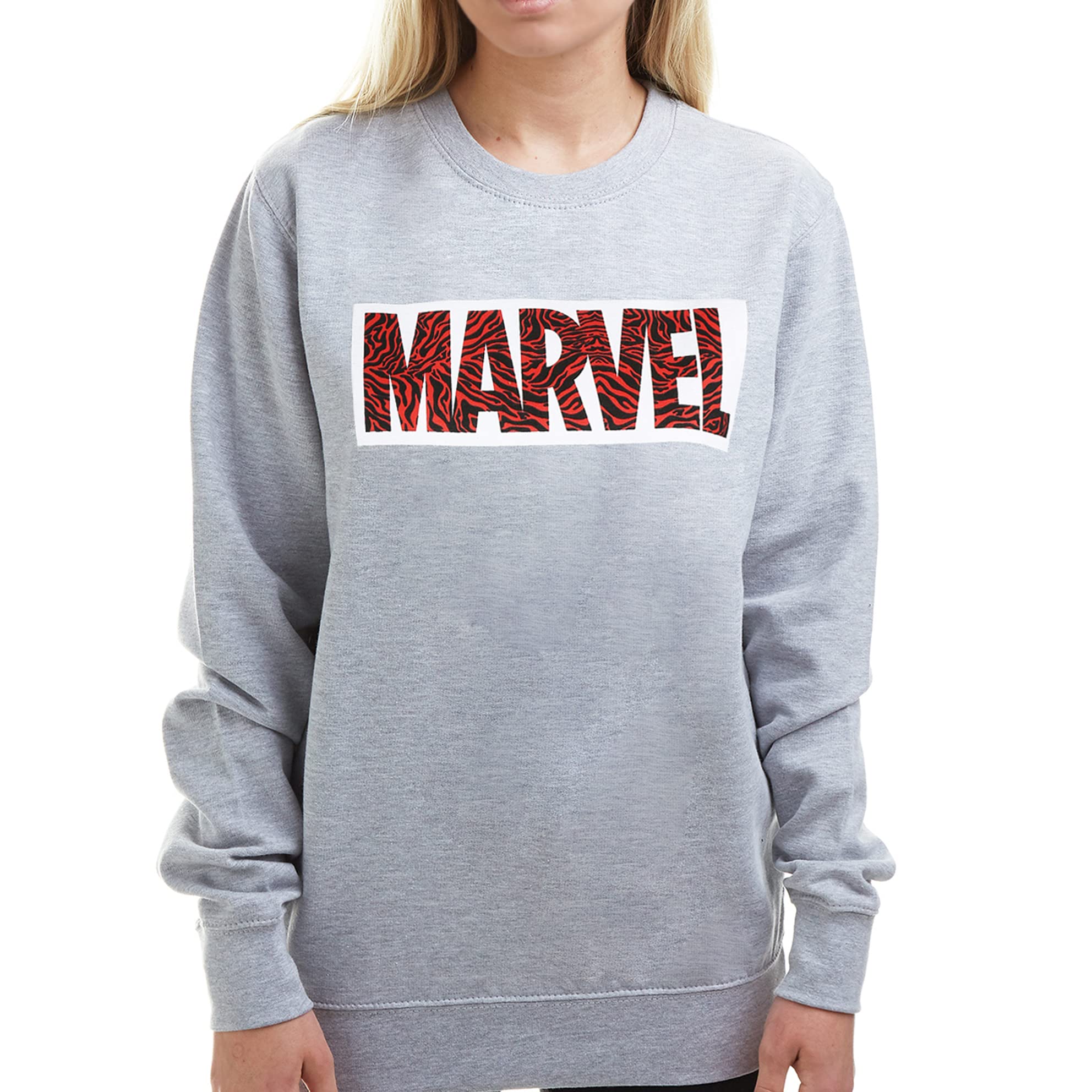 Cotton SoulMarvel Logo - Zebra Logo - Ladies Crew Sweatshirt
