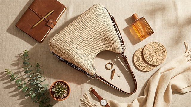 Bolso Hobo Tejido para Mujer Verano Bandolera Ajustable miniatura 7