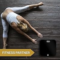 Vista 6 de INEVIFIT Báscula de baño, báscula digital de baño de alta precisión, mide un peso de hasta 400 libras. Incluye