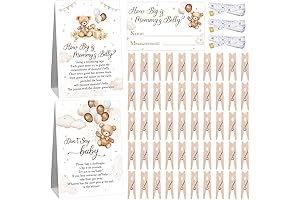 105 Pcs Bear Theme Baby Shower Games-Exclusive Bundle for Fun Baby Shower Activities and Decoration