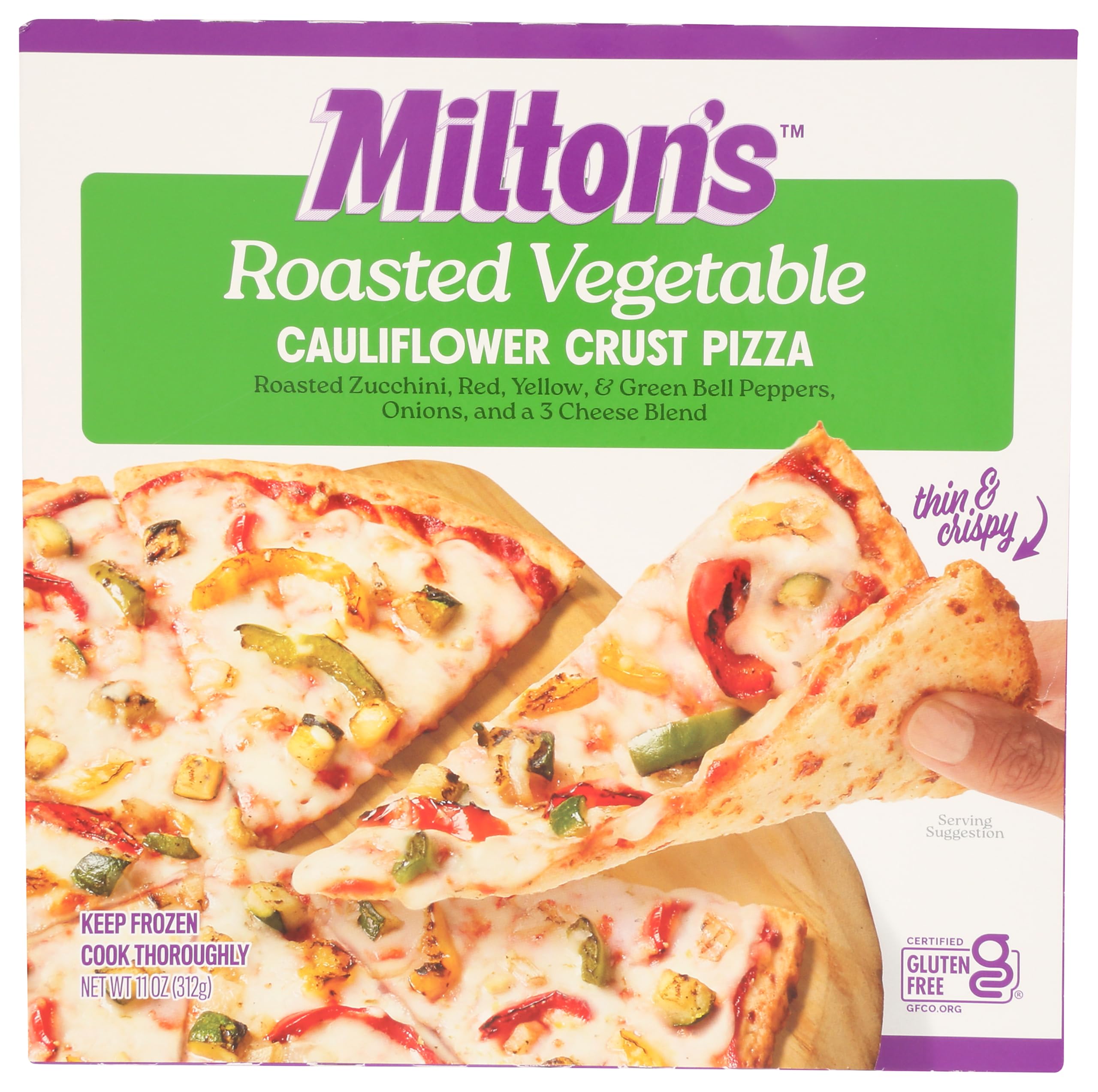 Milton's Craft Bakers Gluten Free Miltons Craft Bakers Cauliflower Crust Roasted - pizza | Mubboo