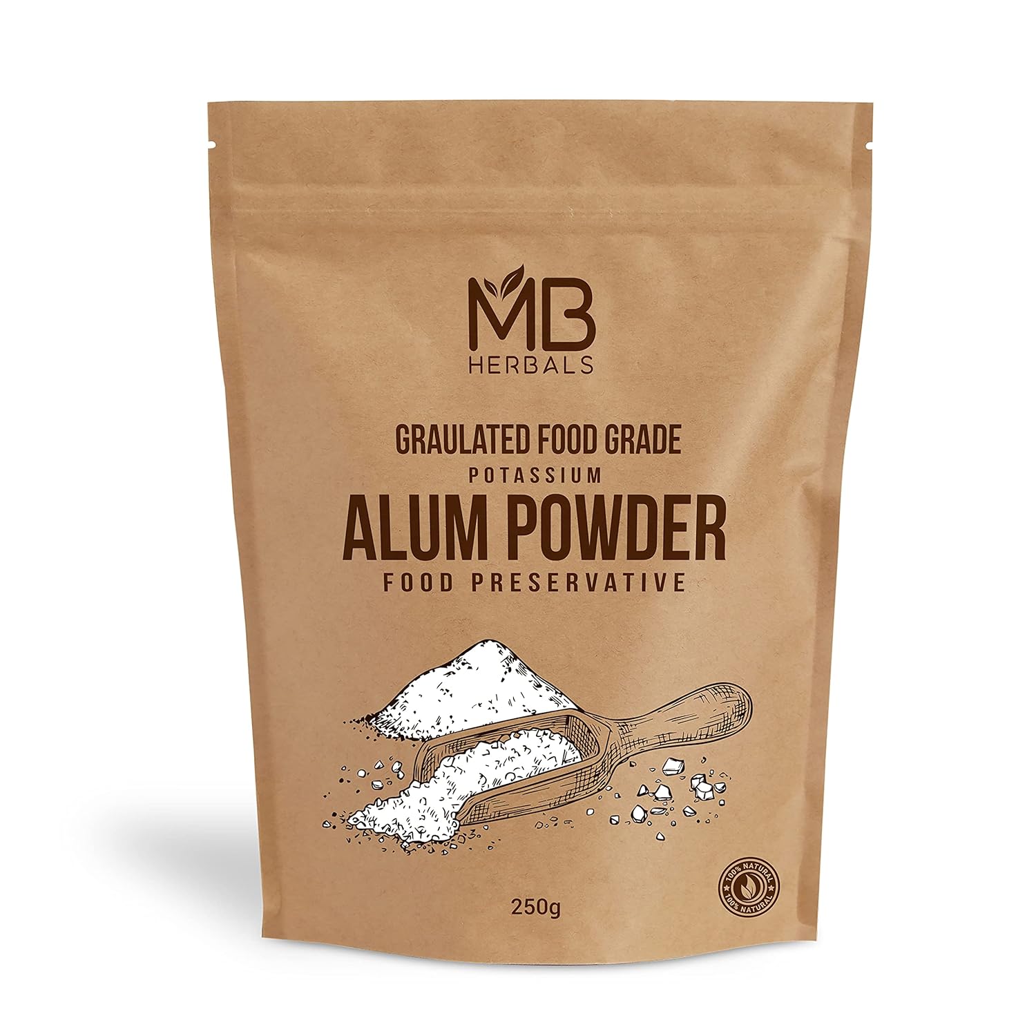 Buy MB Herbals Aluminum Potassium Sulfate Phitkari Alum Powder (250 g