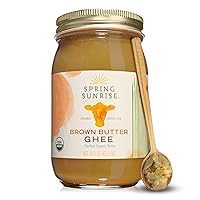 Vista 12 de Spring Sunrise Manteca de Ghee Orgánica Marrón - Mantequilla Clarificada de Vaca Alimentada con Pasto - Aceite de Cocina Libre de Lactosa y Gluten