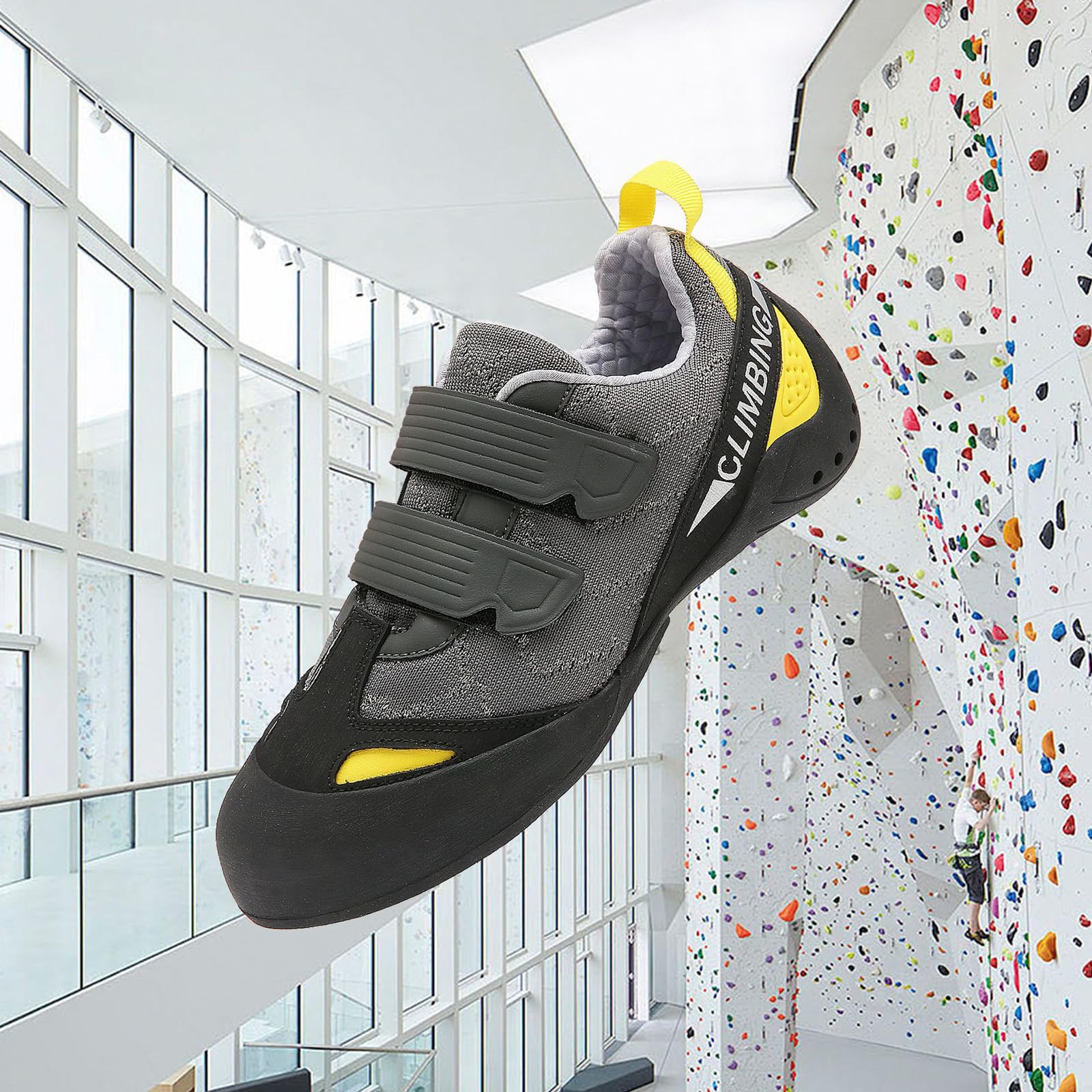 Chaussures d'escalade pour Homme et Femme,Chaussures d'escalade d'intérieur,Chaussures d'escalade Sportive,Antidérapant,Compactes,pour La Salle De Sport Et l'escalade