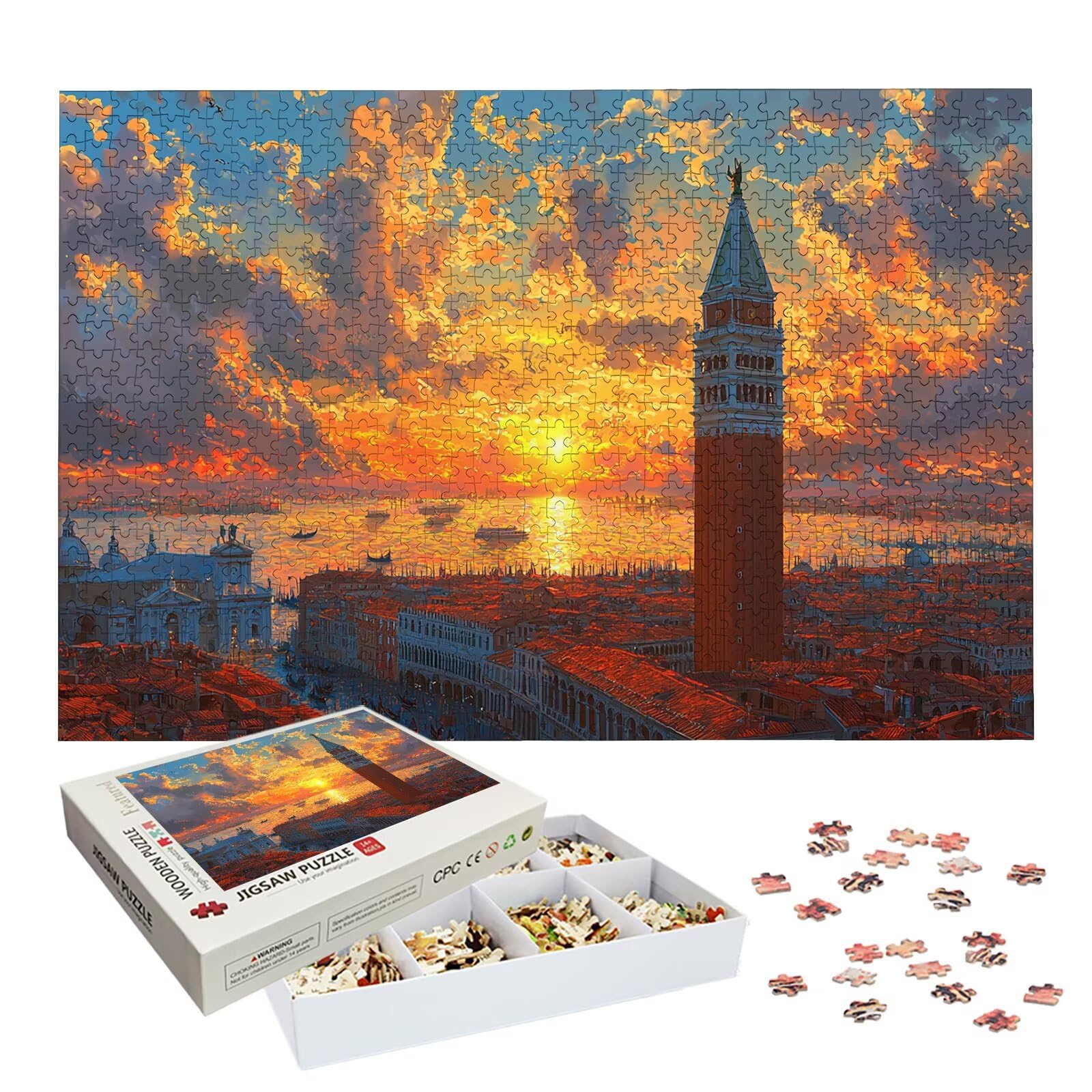 Puzzle 6000 Teile, Leuchtturm Puzzle 6000 Teile Erwachsene, Klassische Puzzles Landschaft, Holzpuzzle Erwachsene, Puzzlespiele für Die Ganze Familie, Geschenke für Frauen, Geschenke für Männer, -6949