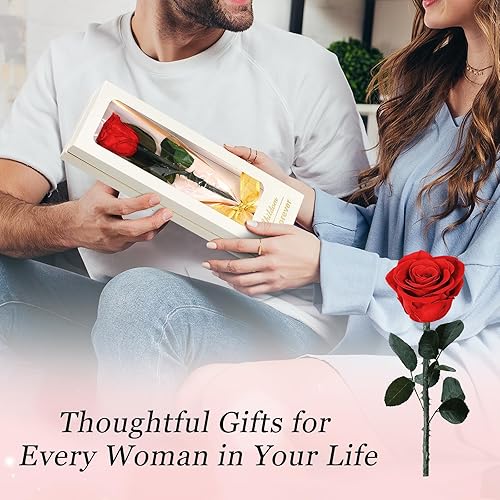 Miniatura 3 de Regalo de flores de San Valentín para ella, flor de rosa azul, regalos únicos de San Valentín, rosa de flor de amor, idea de regalo de rosas azules