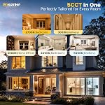 Ensenior 6 Pack 6 Inch LED Recessed Light, Dimmable, 2700K-5000K 5CCT, 1200LM High Brightness, 12W 120V, Damp Rated, Ultra-Thin Canless Wafer Light, Black - ETL & FCC & IC