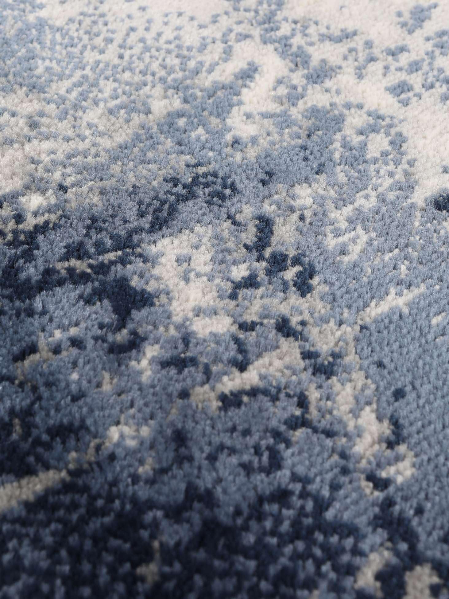 RugVista Mila Tapis, Ø 200 cm, Bleu/Gris