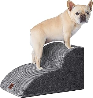 EHEYCIGA 犬 階段 ステップ ペット 階段 ドッグステップ 犬 スロープ 小型犬適用 洗える(グレー、40x50x30cm、2段plus) | 高密度 滑り止め付き 安定性 カバー取り外し可能