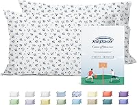 Vista 58 de Sunflower Juego de 2 fundas de almohada tamaño Queen, 100% algodón, 2 fundas de almohada Queen de 20 x 30 pulgadas, color ceniza, suaves