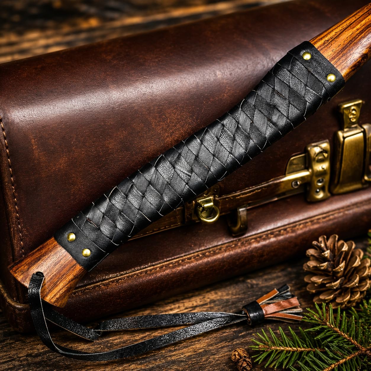 Wikinger Axt Valknut Gravur Handgeschmiedet + Lederscheide
