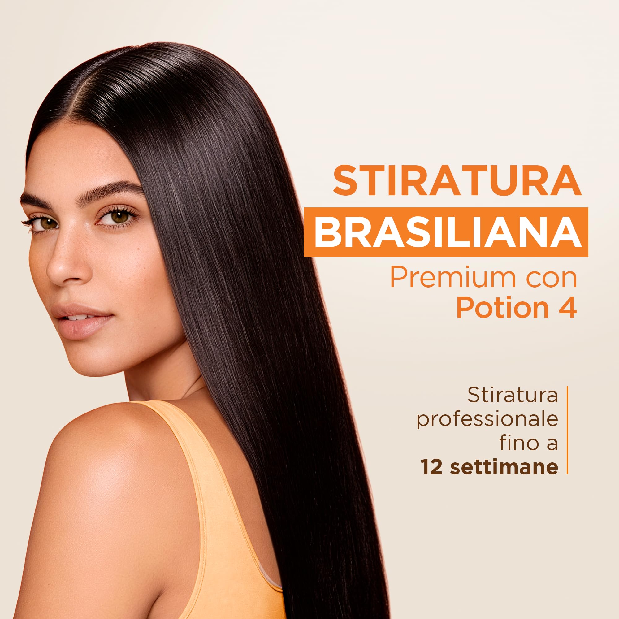 KATIVA Kit Lisciante Brasiliano alla Cheratina con Acido Ialuronico e Siero Termoprotettore Potion 4 – Trattamento Lisciante Senza Formaldeide a Casa – Fino a 12 Settimane Anti-Crespo