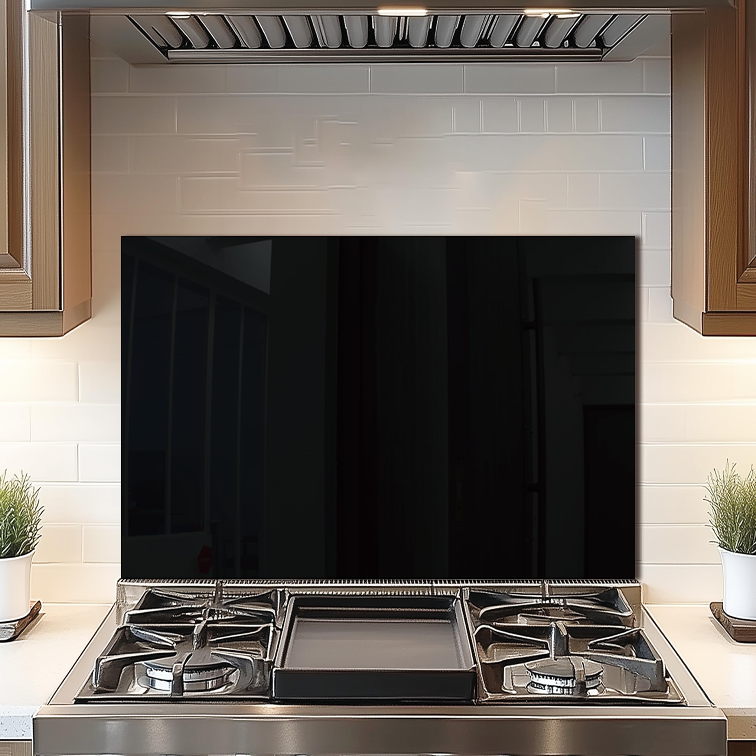 Amazon.com: DAIFURONGE Tempered Glass Backsplash Kitchen,Black,30