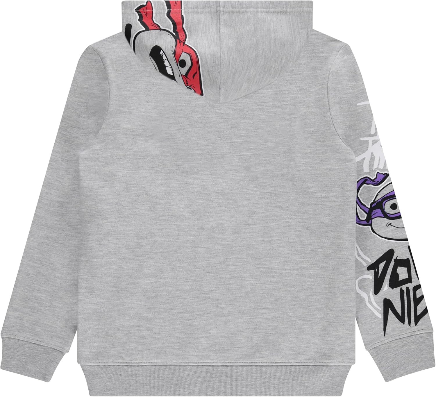 Ninja Turtles Boys Hoodie Sweatshirt - Leonardo, Raphael, Donatello, Michelangelo, Splinter Embroidered Sleeve Patches