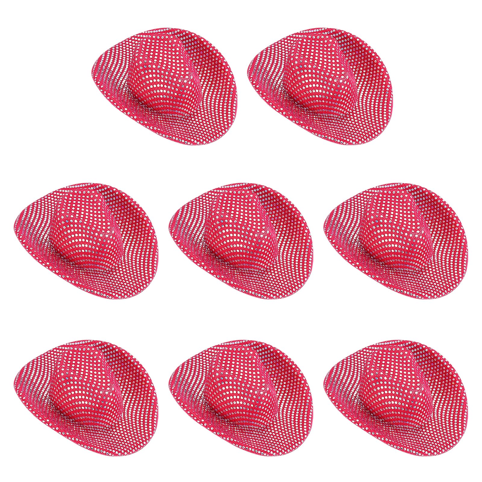 PATIKIL Mini Cowboy Hats, 8 Pcs Miniature Western Cowboy Hat for Crafts Party Decoration, Doll Pet Dress Up