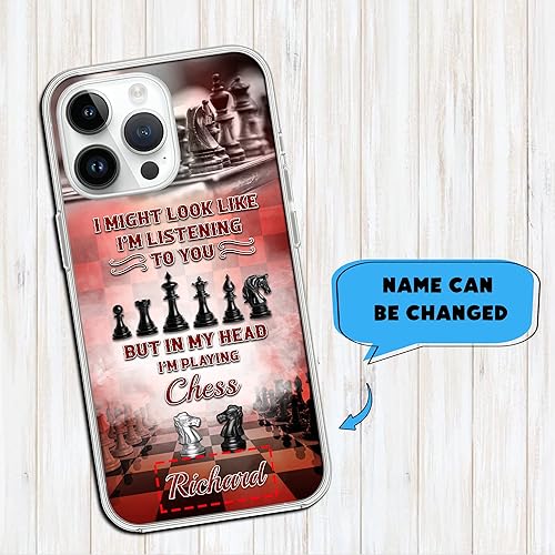 Miniatura 2 de CASEZILY Funda protectora de ajedrez personalizada para teléfono de ajedrez, compatible con iPhone 15 14 13 12 11 X Xs Xr 8 7 6s 6 Mini Pro Max