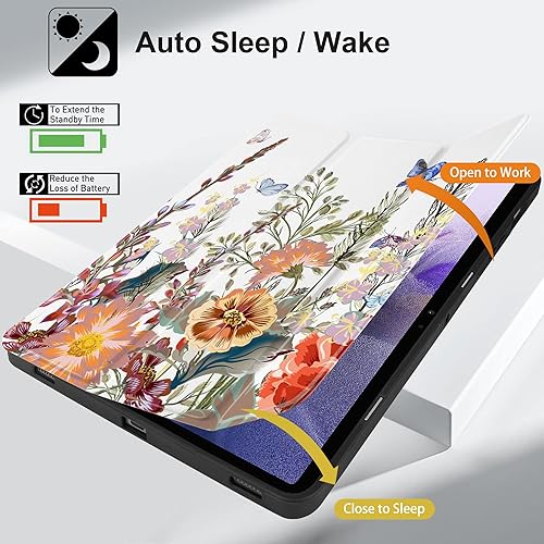 Miniatura 5 de DONGKE Funda para Samsung Galaxy Tab S9 de 11 pulgadas 2023 SM-X710X716X718, cuerpo completo a prueba de golpes + soporte triple + ranura para