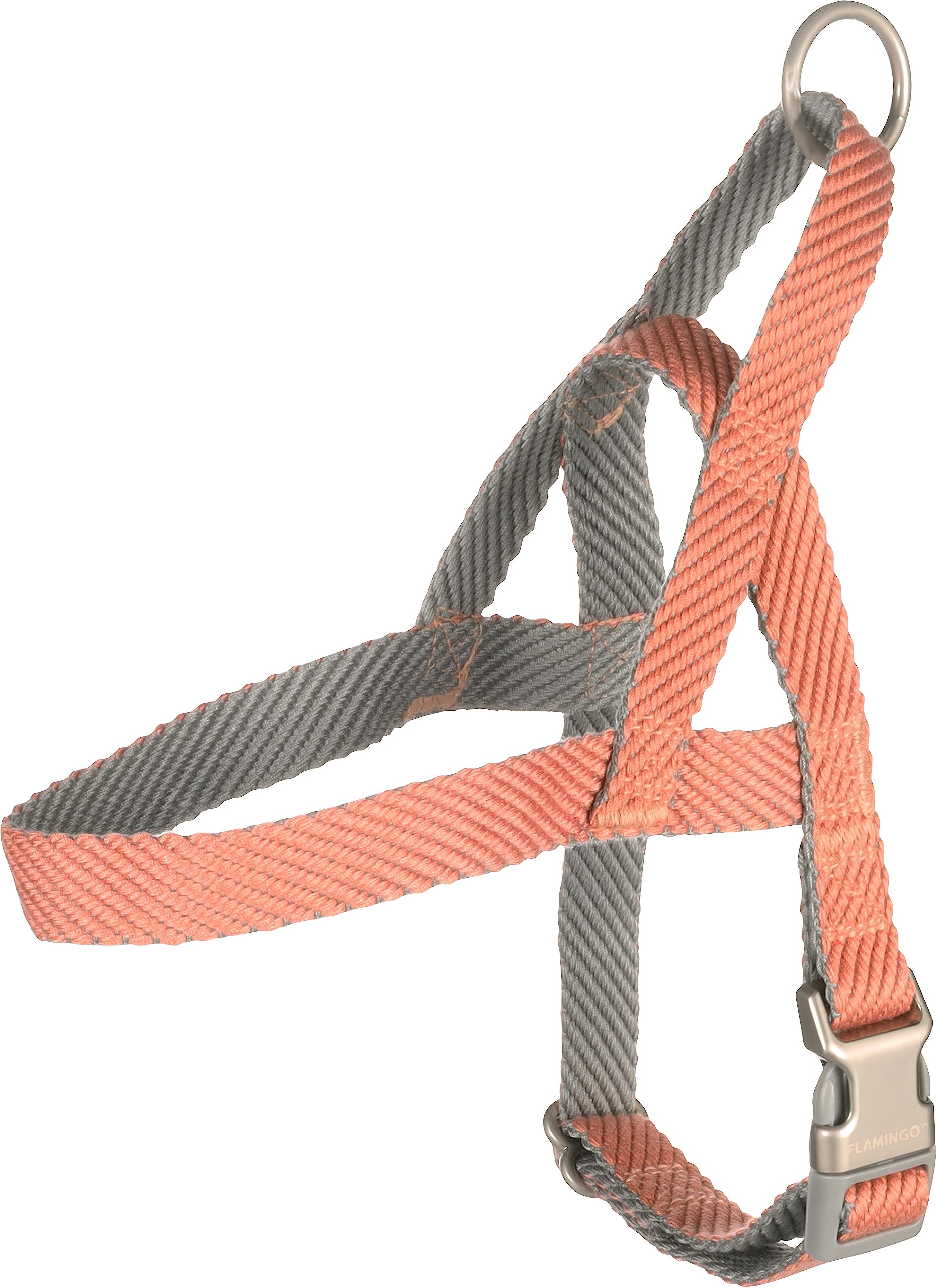 Flamingo Dog Harness Noors Elly Salmon pink M 42cm 52-65cm 25mm