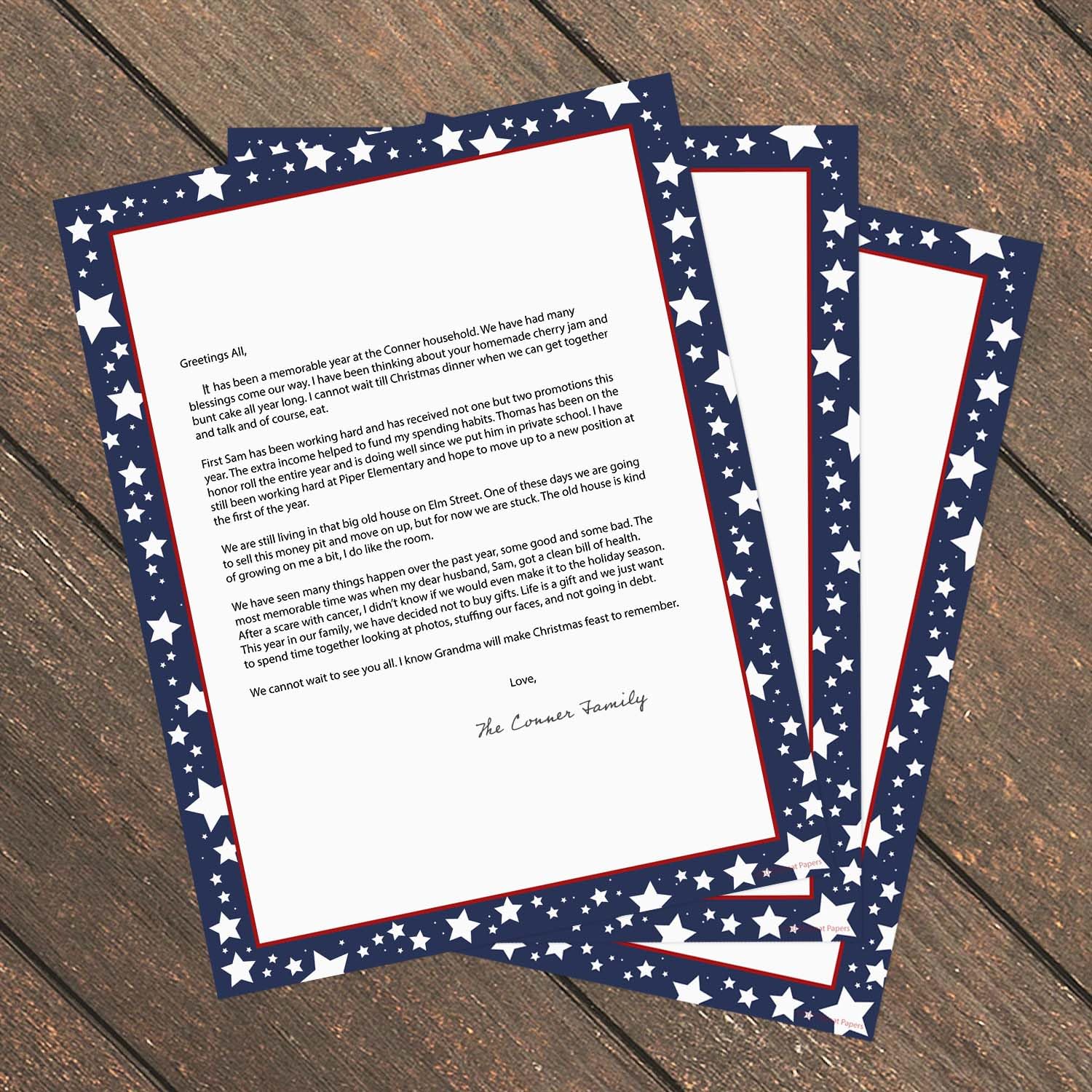American Stars Patriotic Paper - 125 Sheets Of 8.5x11 Inch Flag Stationery For 4th Of July - View #12