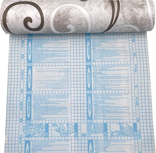 Miniatura 6 de Helianthusun Rollo de papel tapiz de 32.8 pies de color marrón y blanco, para decoración de pared, papel de vinilo autoadhesivo para cajones,