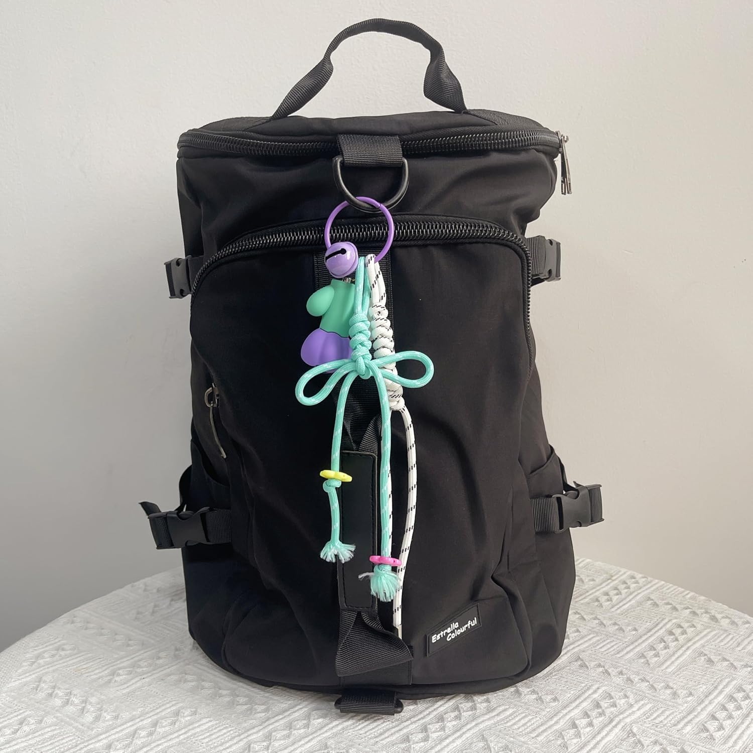 Flashlights Bag Charm, Cute Keychain, Hand-Woven Nylon Rope Key Chain, Aesthetic Keychain, Bag Accessories Charms for Handbag Backpack image 5