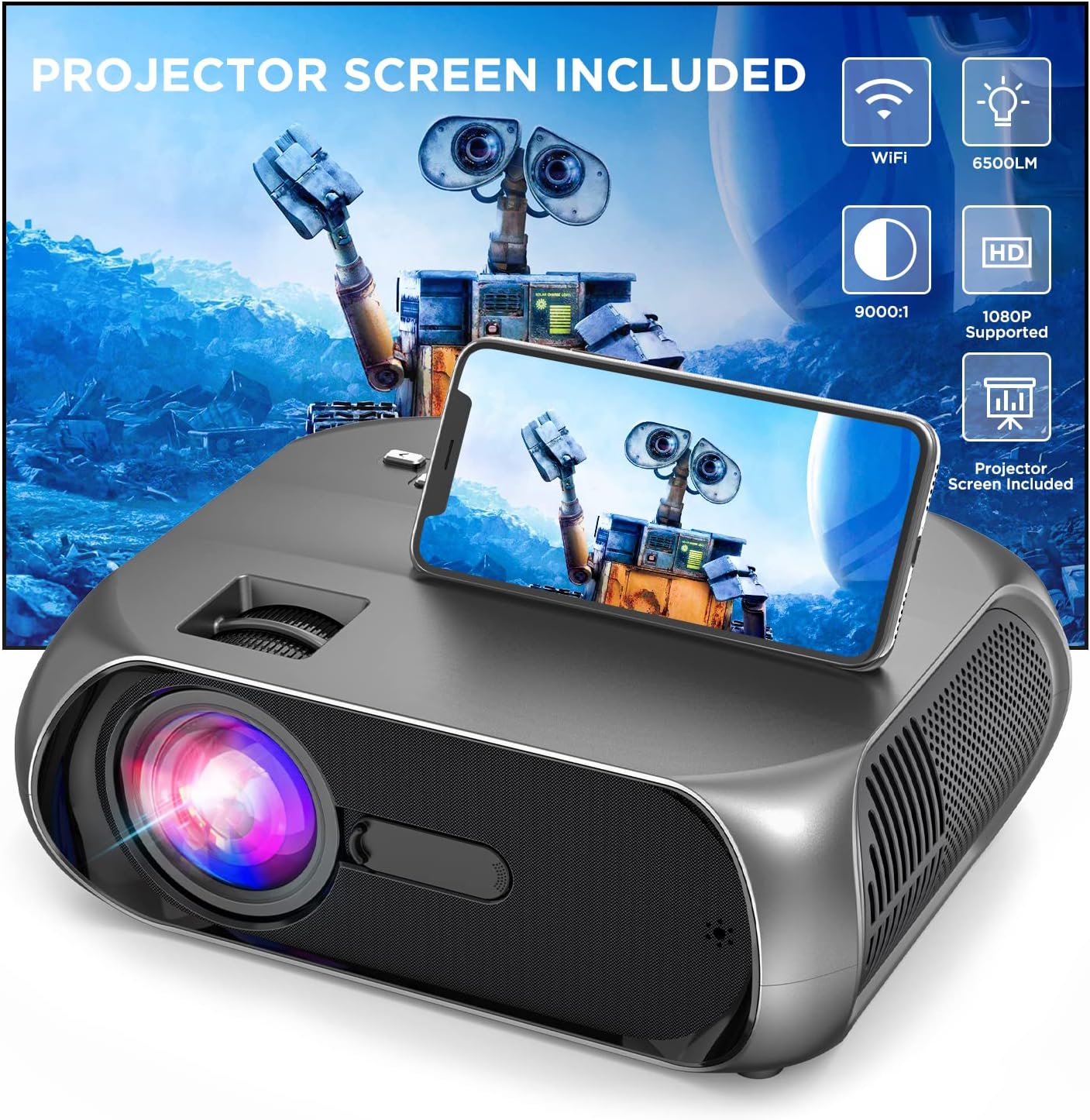 WiFi Projector, Portable Mini Projector 