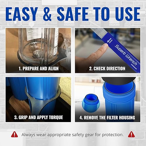 Miniatura 6 de Superb Wrench SW-4-SS-8 Water Filter Housing Wrench, 6 In Water Filter Wrench for Whole House Filter, Compatible with American Plumber W2010-PR