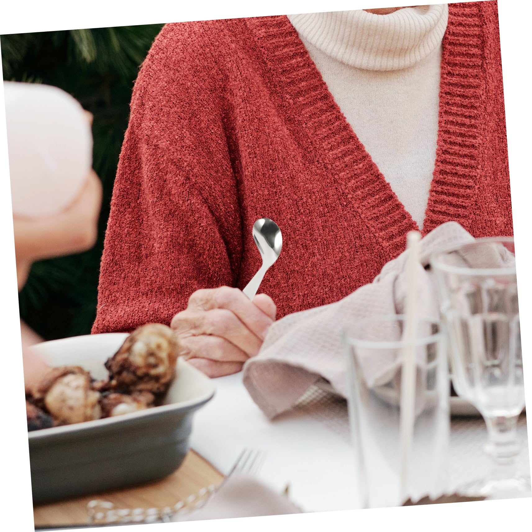 Amazon.co.jp: GLEAVI 1 セット 食品 曲がった フォーク 軽量 ベベル