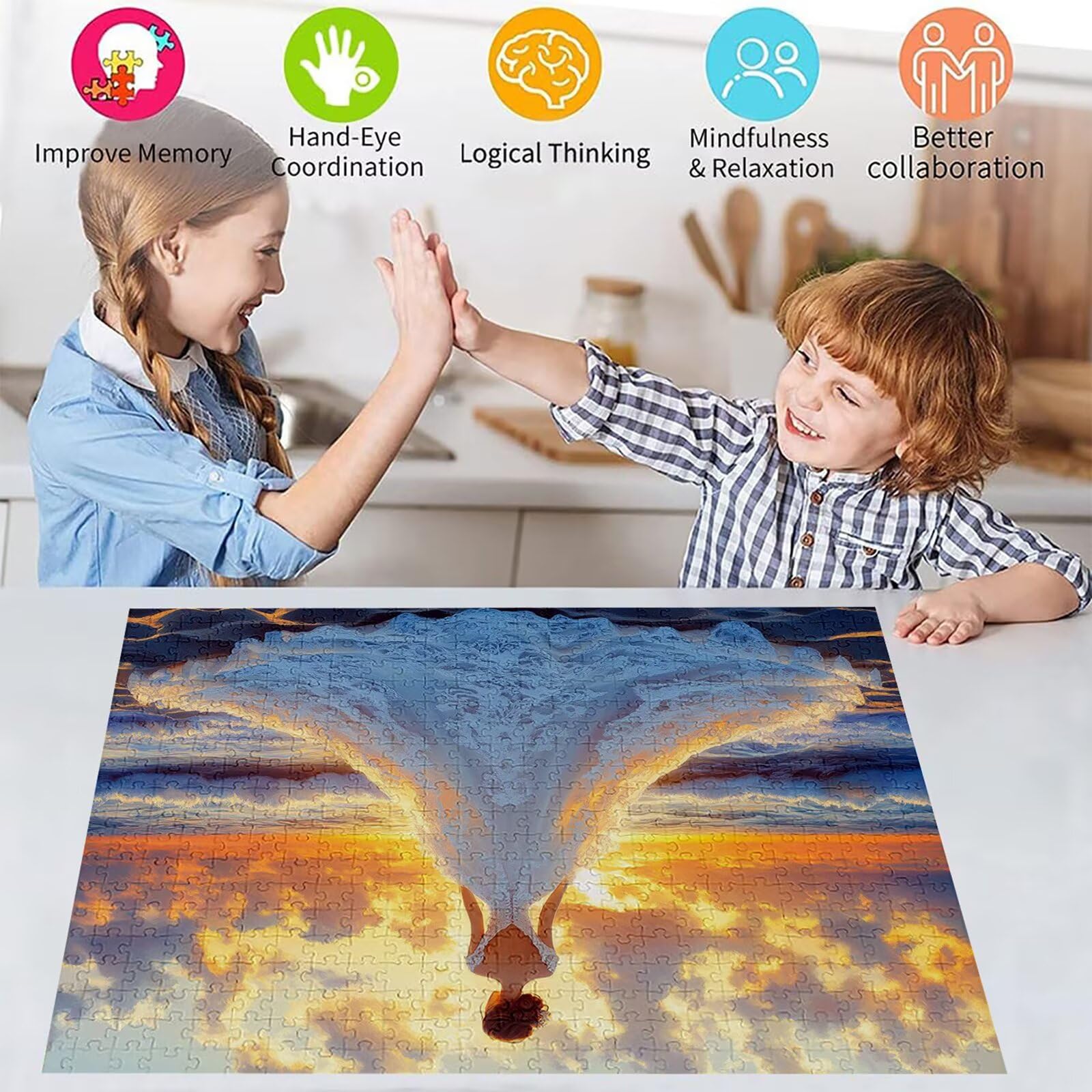 Puzzle 4000 sztuk puzzle plażowe dla dorosłych kobiet 141 x 87 cm unikalne rzemiosło klasyczne 3D drewniana układanka do rodzinnych gier aktywnych, układanka do samodzielnego wykonania nawet do