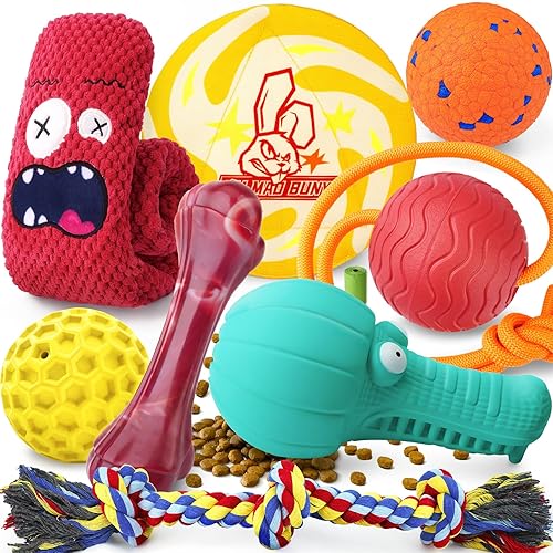 Heavy Duty Various Dog Chew Toys for Aggressive Chewers, 9