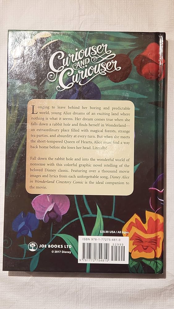 Disney Alice in Wonderland Cinestory Comic 2017: Dean Motter