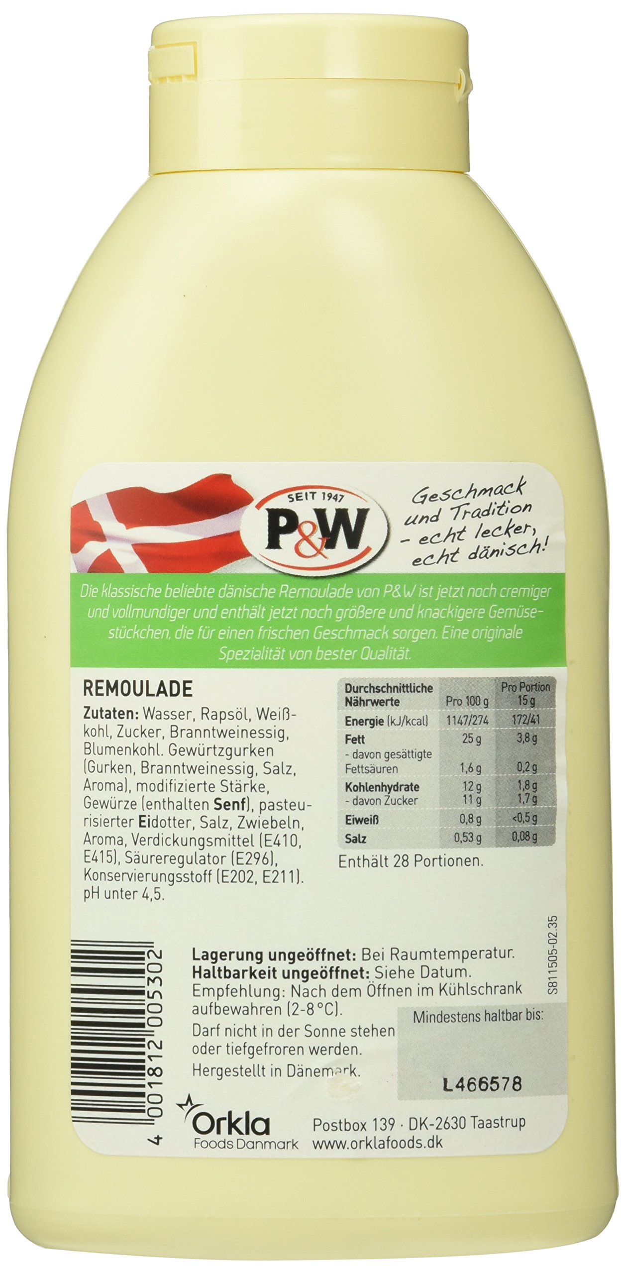 P&W Dänische Remouladen-Sauce, 7er Pack (7 x 425 ml)