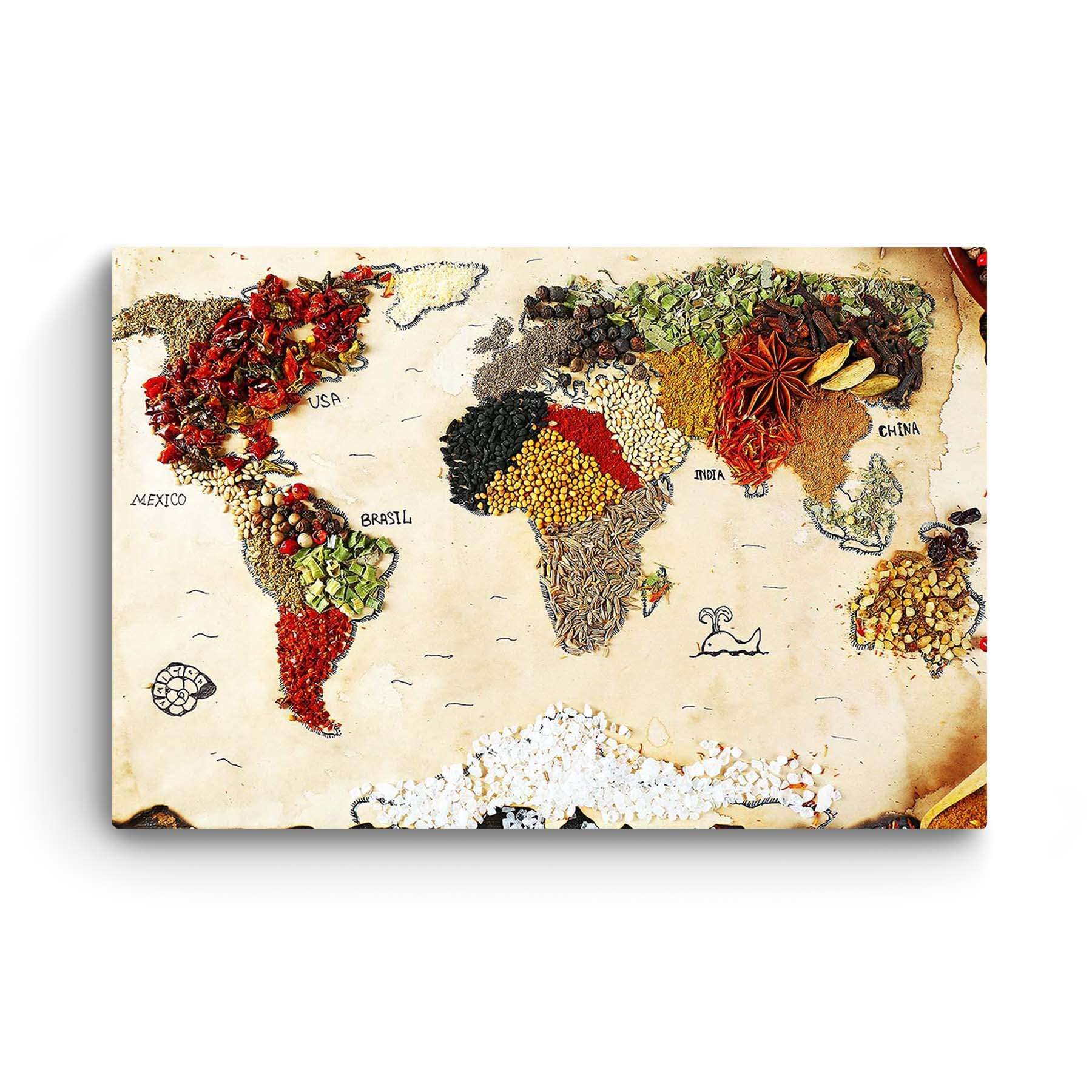 Amazon.co.jp: Startonight キャンバス ウォールアート 世界地図