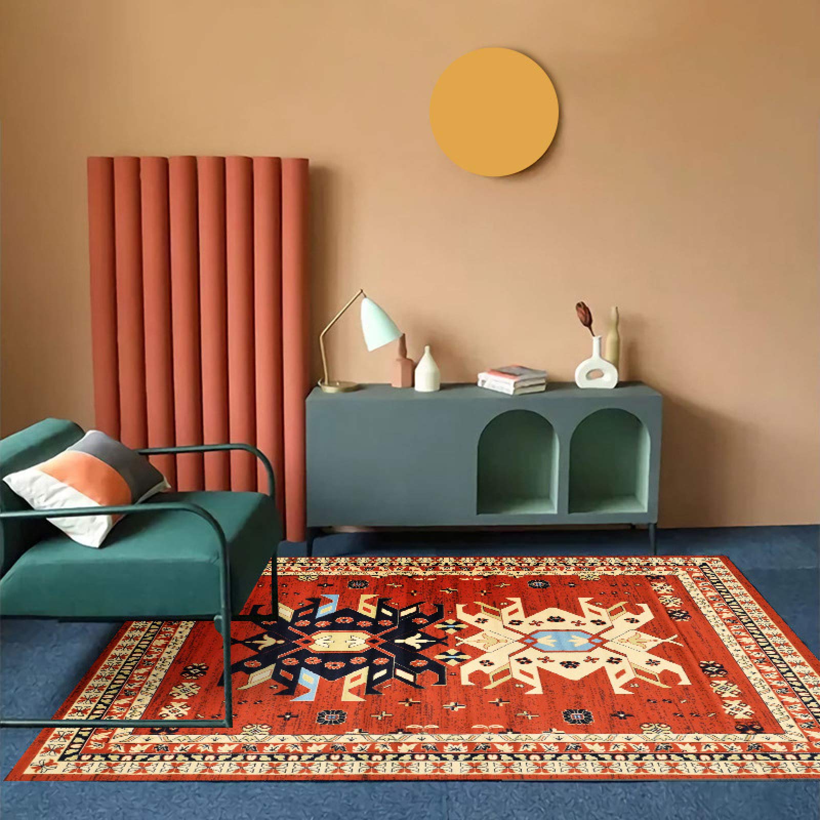 Tapis vintage salon lavable pour créer un coin lecture cosy