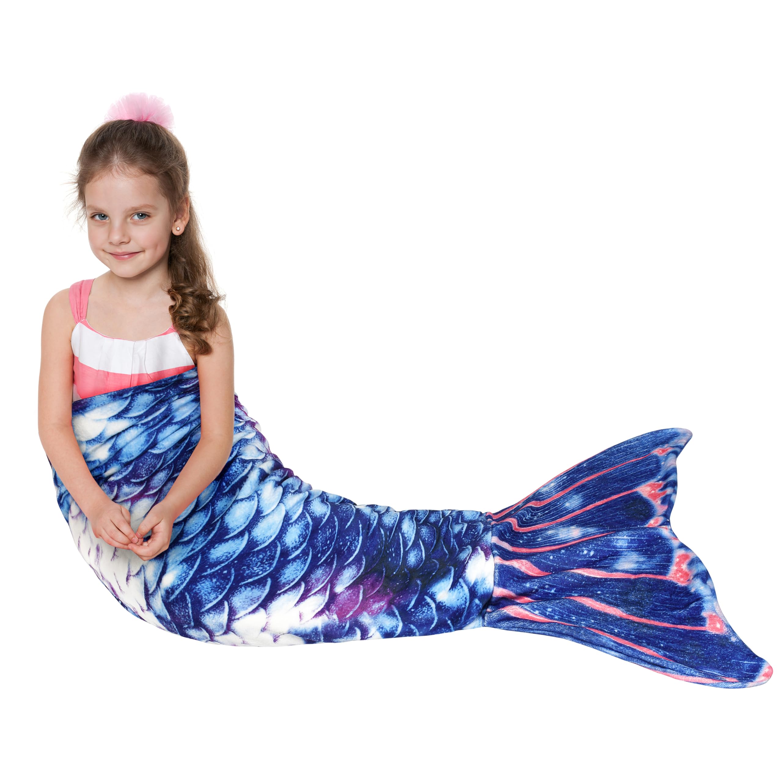 Catalonia Classy Meerjungfrauenflosse Mädchen 140 150, Meerjungfrau Flosse Decke Farbwechsel Kinder Damen Erwachsene Frauen, Meerjungfrau Flossen Schwanz Schlafsack Geschenke für Mädchen