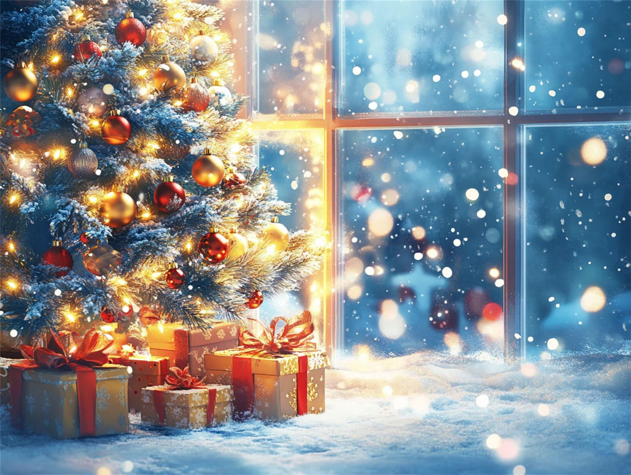 Pintar por Numeros Árbol de Navidad Pinturas Acrilicas invierno Pintura por Numeros Lienzos para Pintar, Pintura Acrilica Manualidades, Decoración Hogar, Regalos Cumpleaños, 90x120cm Sin Marco, q-788