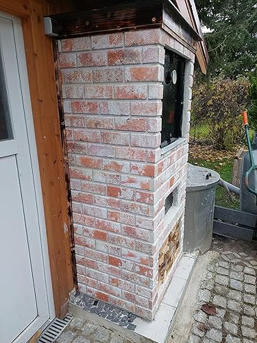 Miniatura 6 de IZODEKOR Paneles de pared con efecto ladrillo 3D, paneles de ladrillo sintético para sala de estar, cocina, baño y más, humo de ceniza, paquete de