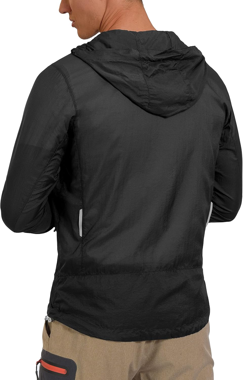 Little Donkey Andy Men's Upgraded 50 Sun Protection Jacket Packable Waterproof Lightweight Full Zip Hoodie for Running Travel Outdoors Black M