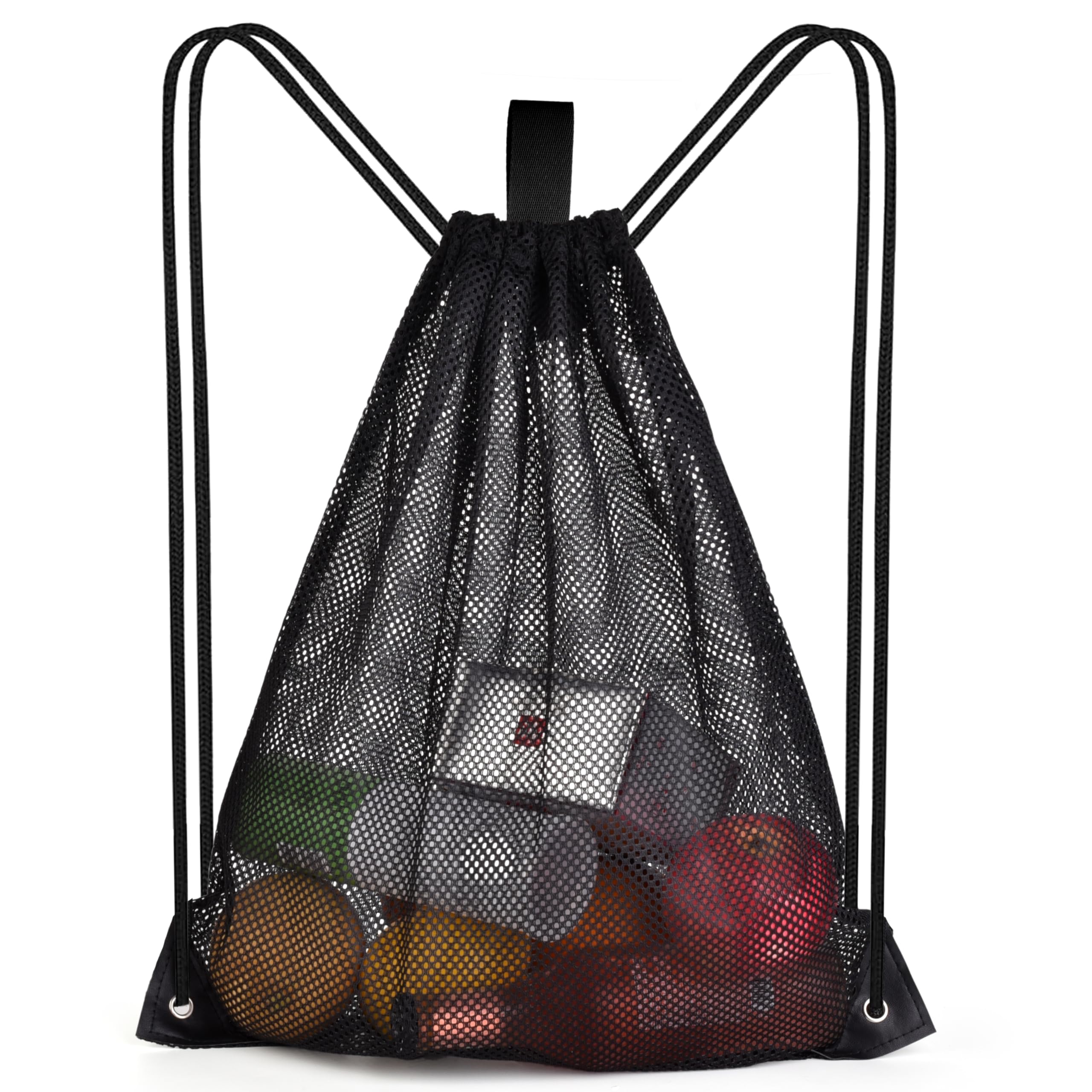 Rudmox Drawstring Mesh Bag, Gym Backpack Sports String Bag For Balls, Swiming