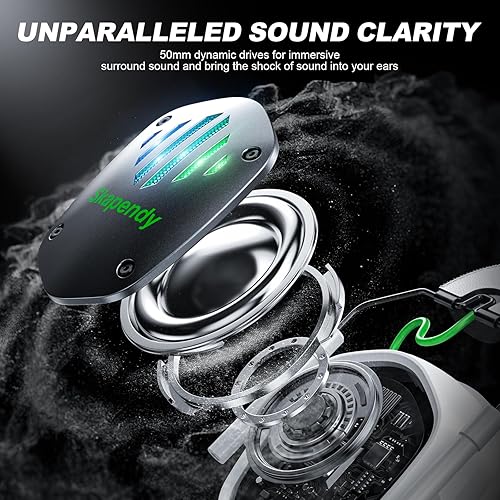 Miniatura 2 de Wireless Gaming Headset for PC, PS5, PS4, Switch, Mac, Mobile Phone, USB&Type-C 2.4GHz Gaming Headphones with ENC Noise Cancelling Mic, 50mm