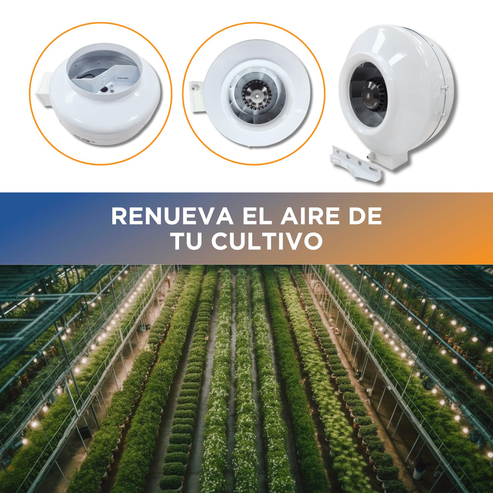 Extractor de aire Inline Clivex AC Centrífugo 1600m³/h (Boca 315mm)